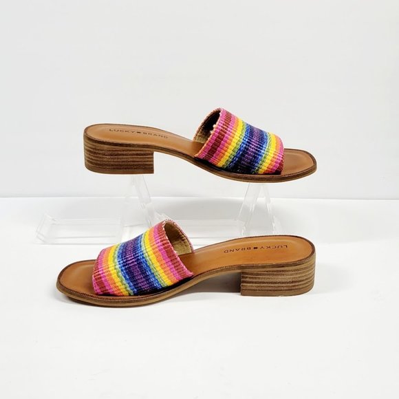 LUCKY BRAND frijana sandals multi colors Sz 8.5 - Picture 5 of 9